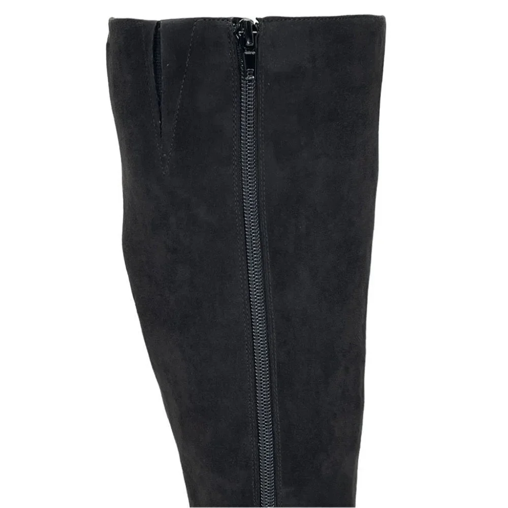 International Concepts Taisa Black Microsuede Knee High Womens Boots Size 9M - Picture 7 of 10